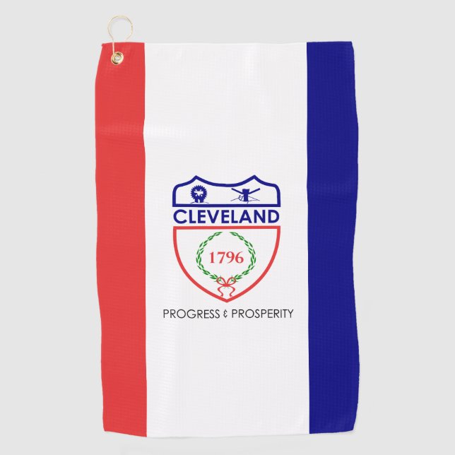 Serviette De Golf Drapeau de Cleveland, Ohio (Devant)