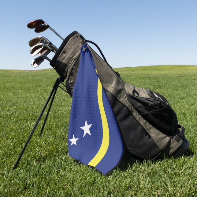 Serviette De Golf Drapeau de Curaçao (Vert)