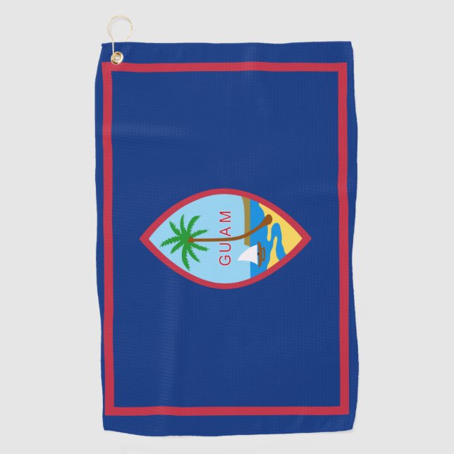 Serviette De Golf Drapeau de Guam  (Devant)
