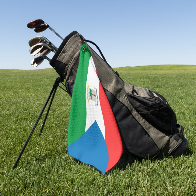 Serviette De Golf Drapeau de Guinée équatoriale (Vert)