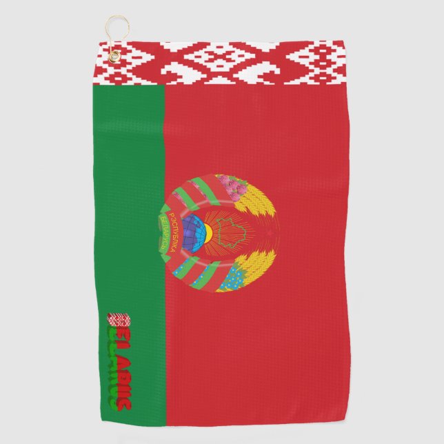 Serviette De Golf drapeau de la Biélorussie (Devant)