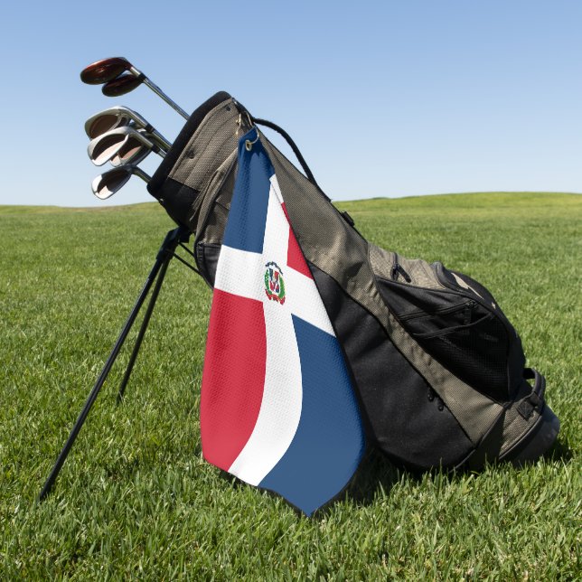 Serviette De Golf Drapeau de la République Dominicaine (Vert)
