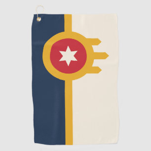 Serviette De Golf Drapeau de la ville de Tulsa, Oklahoma