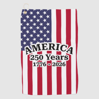 Serviette De Golf Drapeau de l'Amérique 250 ans 1776-2026
