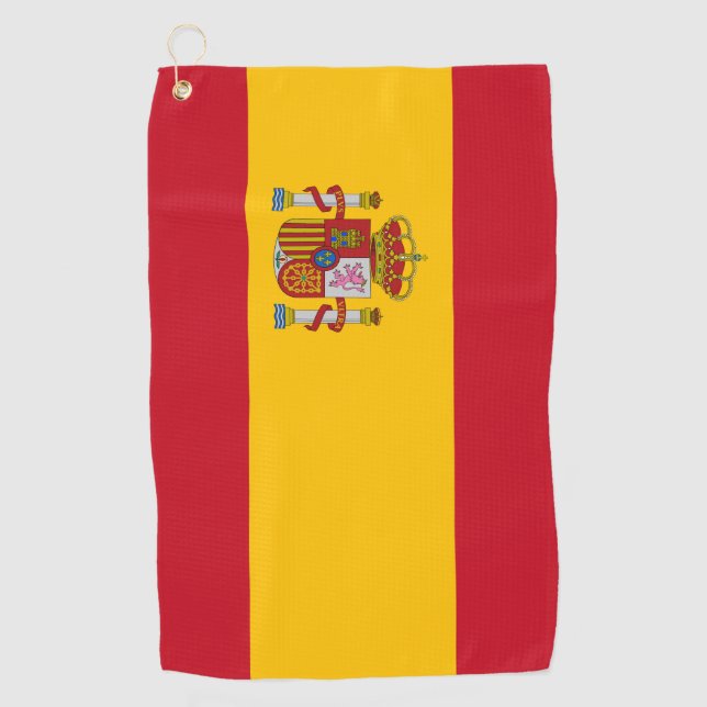 Serviette De Golf Drapeau de l'Espagne (Devant)