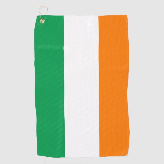 Serviette De Golf Drapeau de l'Irlande (Devant)