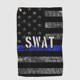 Serviette De Golf Drapeau de police SWAT en état de détresse