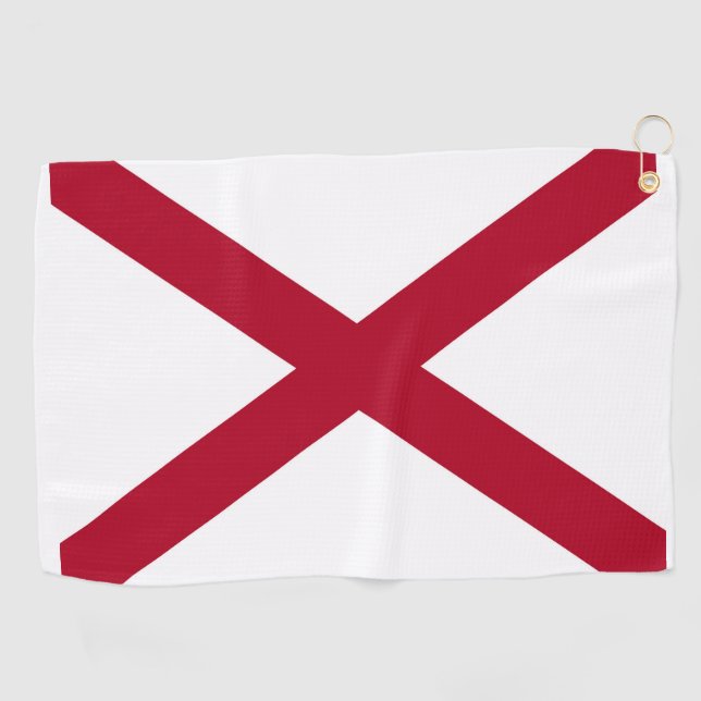 Serviette De Golf Drapeau d'État de l'Alabama (Horizontal)