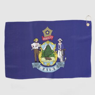 Serviette De Golf Drapeau d'État du Maine, États-Unis