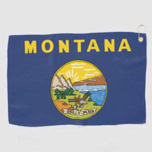 Serviette De Golf Drapeau d'État du Montana, États-Unis