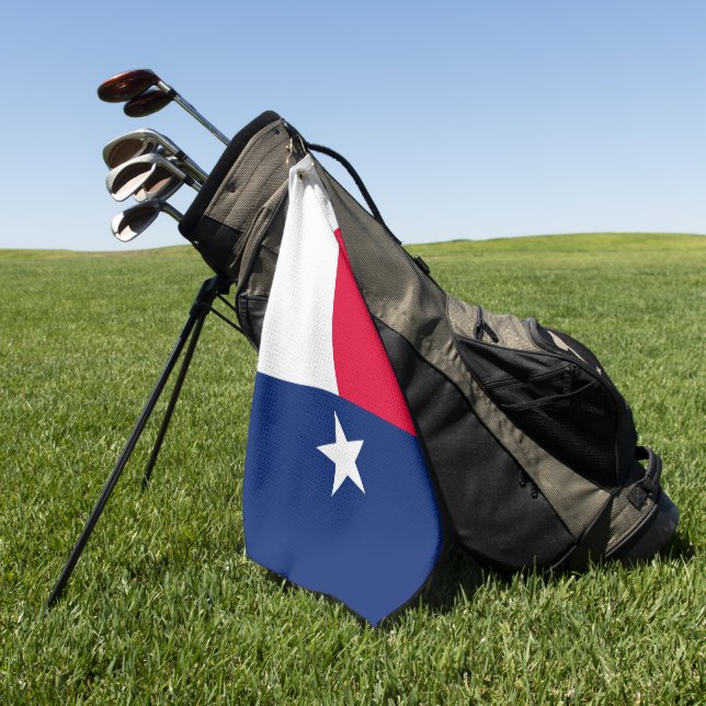 Serviette De Golf Drapeau d'état du Texas  (Vert)