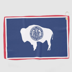 Serviette De Golf Drapeau d'État du Wyoming, États-Unis