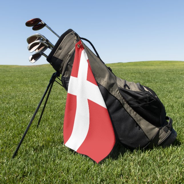 Serviette De Golf Drapeau du Danemark (Vert)