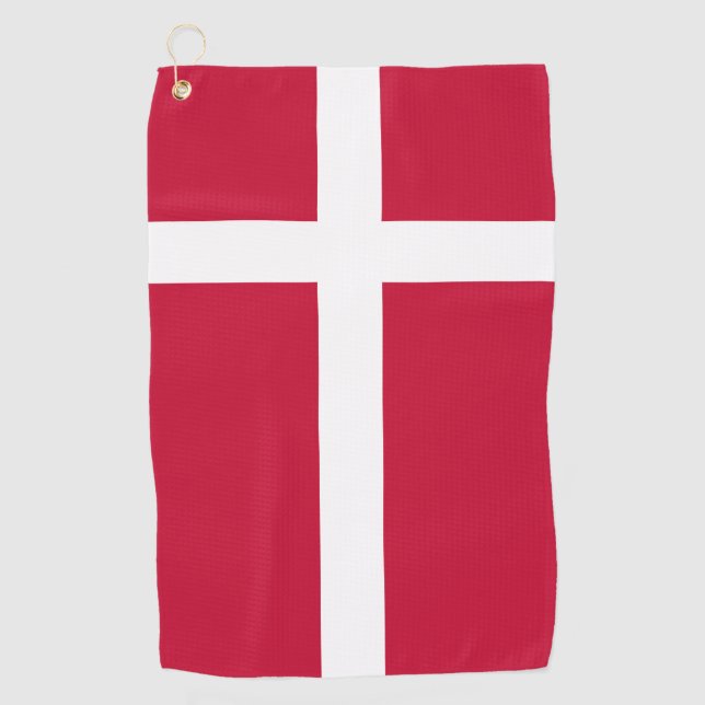 Serviette De Golf Drapeau du Danemark (Devant)