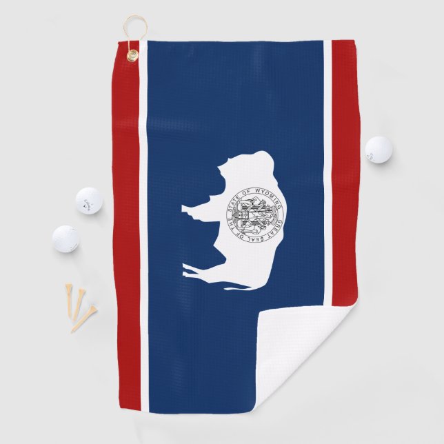 Serviette De Golf Drapeau du Wyoming (En situation)