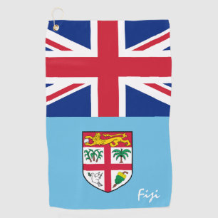 Serviette De Golf Drapeau fidjien et voyages, vacances, rugby/sports