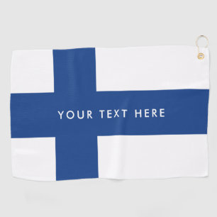 Serviette De Golf Drapeau finlandais de cadeau jouant au golf fait