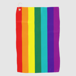 Serviette De Golf Drapeau Gay pride arc-en-ciel 7 bandes