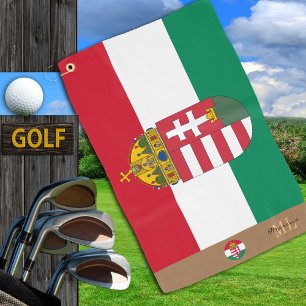 Serviette De Golf Drapeau hongrois & Hongrie monogrammed Golf Towel