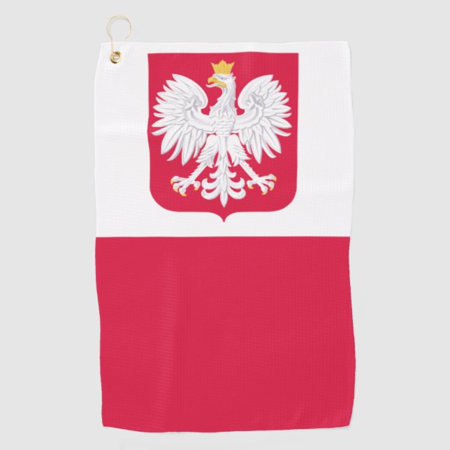 Serviette De Golf Drapeau polonais (Devant)