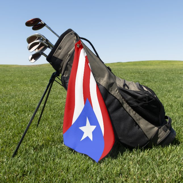 Serviette De Golf Drapeau Porto Rico (Vert)
