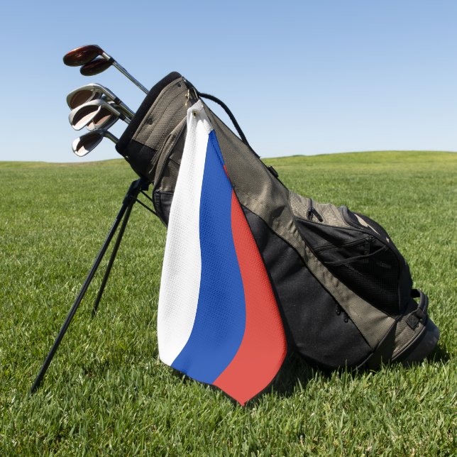 Serviette De Golf Drapeau russe & golf Russie /sports Moscou (Vert)