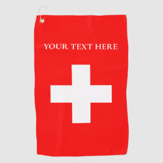 Serviette De Golf Drapeau suisse personnalisé Schweiz Suisse Europe