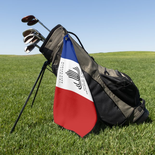 Serviette De Golf Drapeau urbain de Kansas City (Missouri) (Vert)