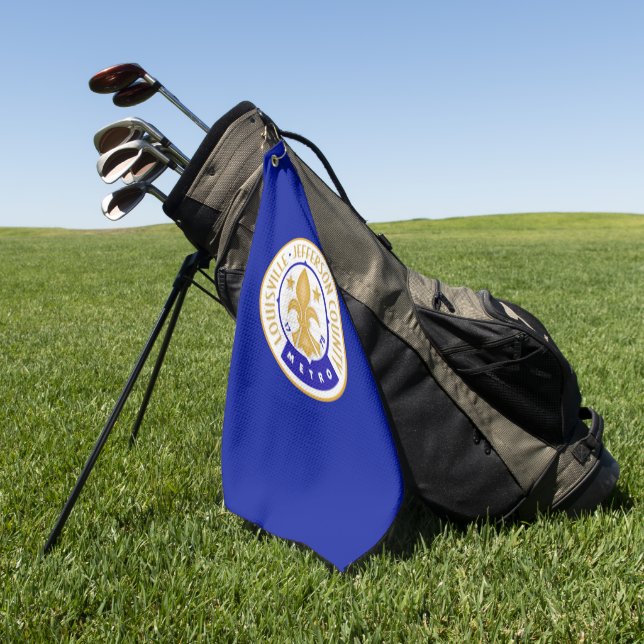 Serviette De Golf Drapeau urbain de Louisville (Kentucky) (Vert)