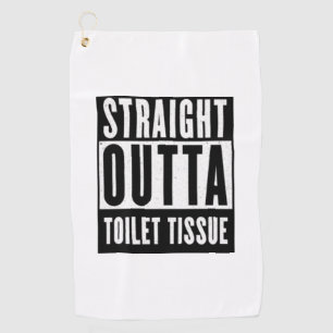 Serviette De Golf Droit devant Toilettes Tissu Drôle Drôle Prepper C