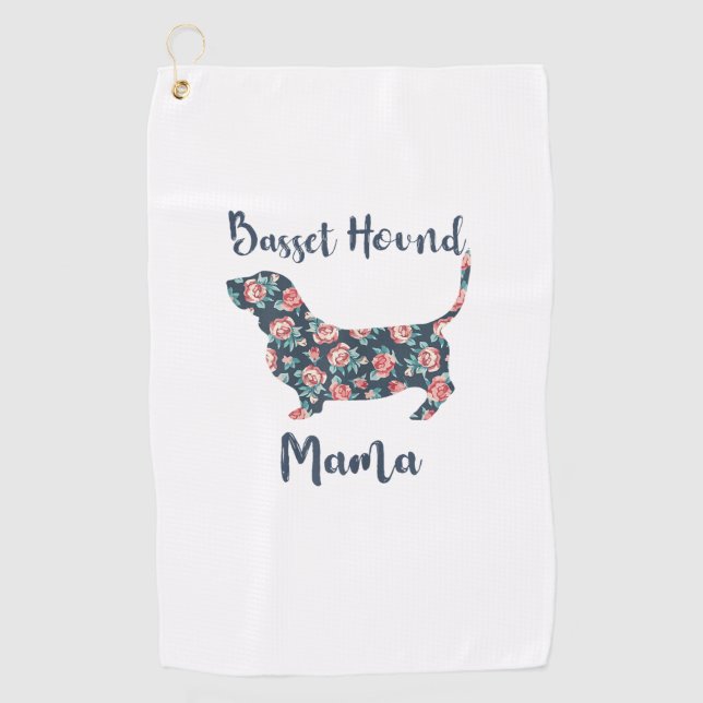 Serviette De Golf Drôle Basset Hound Cadeaux Basset Hound Maman Chem (Devant)
