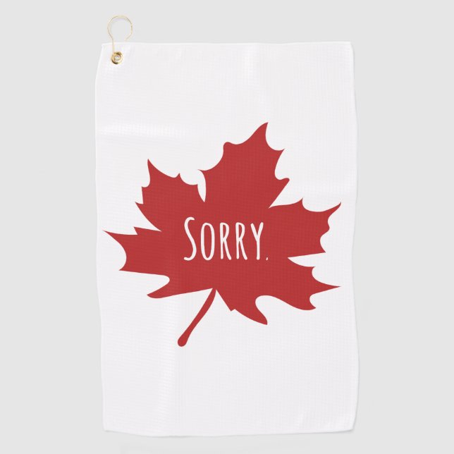 Serviette De Golf Drôle Canadien (Devant)