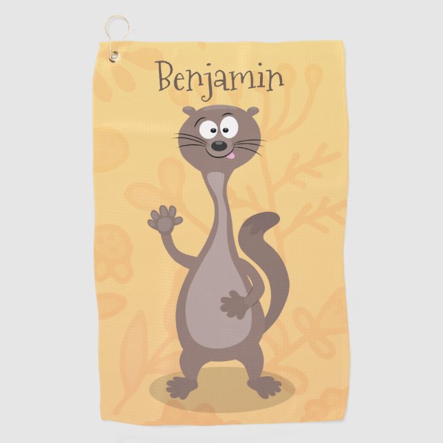 Serviette De Golf Drôle dessin animé en toile (Devant)