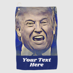 Serviette De Golf Drôle Donald Trump Coutume politique bleue