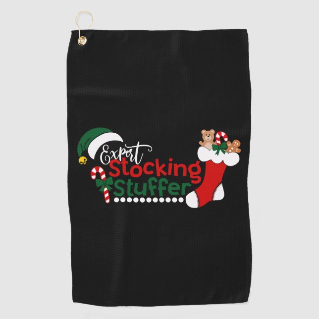 Serviette De Golf Drôle Expert Stocker Stuffer Noël (Devant)