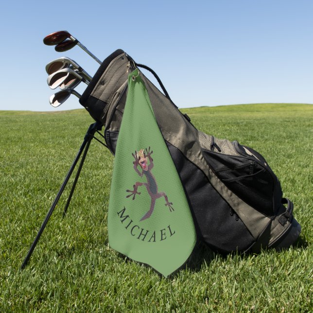 Serviette De Golf Drôle Homme's Golf Cadeau personnel (Vert)