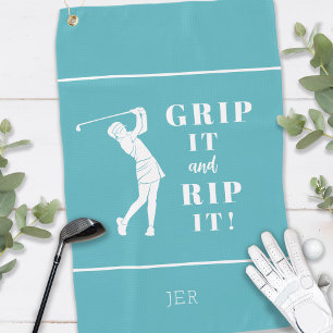 Serviette De Golf Drôle Humoristique Golf Grip Rip Dames Personnalis
