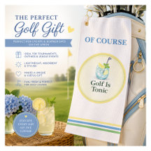 Serviette de golf drôle « Le golf est un tonique »