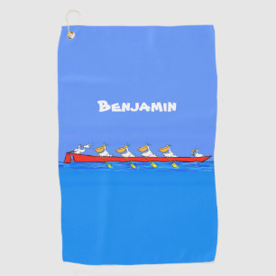 Serviette De Golf Drôle pélicans rameurs dessin animé