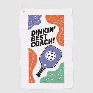 Serviette De Golf Drôle Pickleball Dinkin' Meilleur Coach Sports