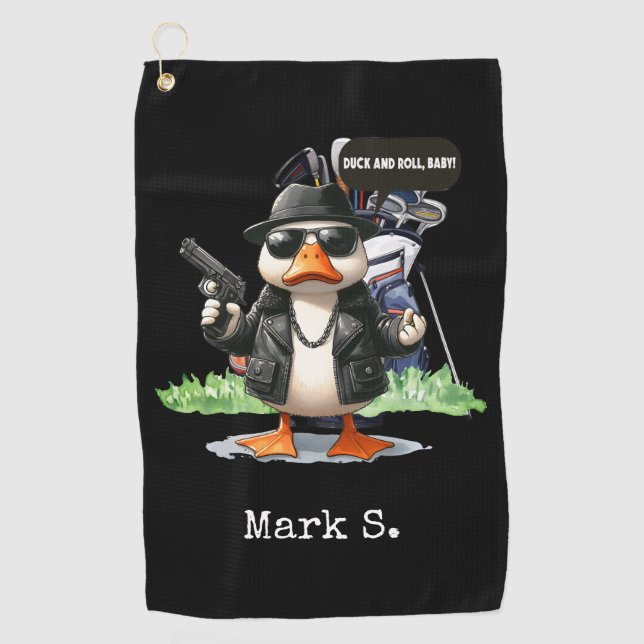Serviette De Golf Duck Funny Face (Devant)