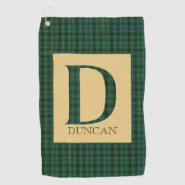 Serviette De Golf Duncan Tartan Monogramme D