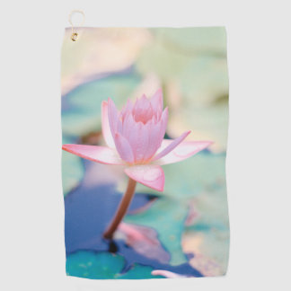 Serviette De Golf Eau de fleurs de la photo de Lily Pad