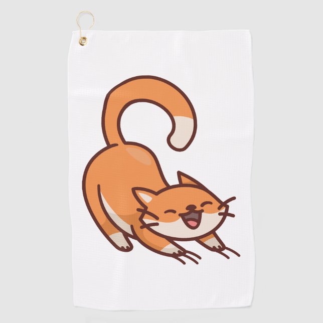 Serviette De Golf Écrasement de chats (Devant)