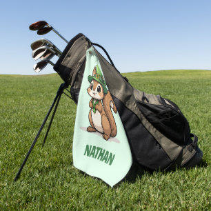 Serviette De Golf Écureuil mignon personnalisé pour la Saint-Patrick