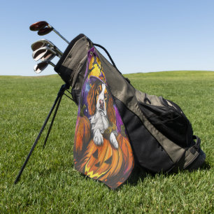 Serviette De Golf Éffrayant Bretagne Espagnol Halloween Citrouille s