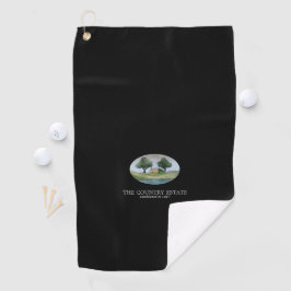 Serviette De Golf Élégant Black Business Personnalisé