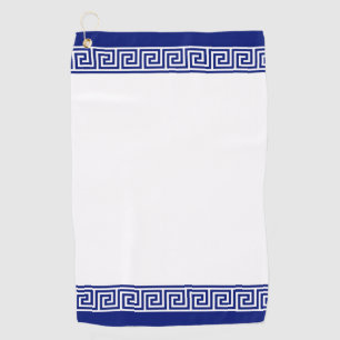 Serviette De Golf Élégant bleu marine et blanc