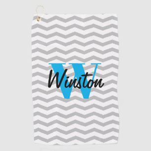 Serviette De Golf Elégant chevron motif personnalisé monogramme serv