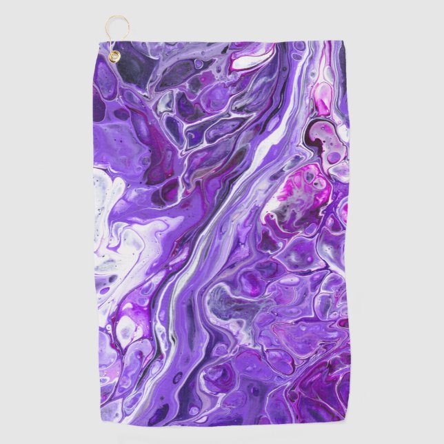 Serviette De Golf Élégant Dentelle folle 7 - Violet Ultra Violet (Devant)